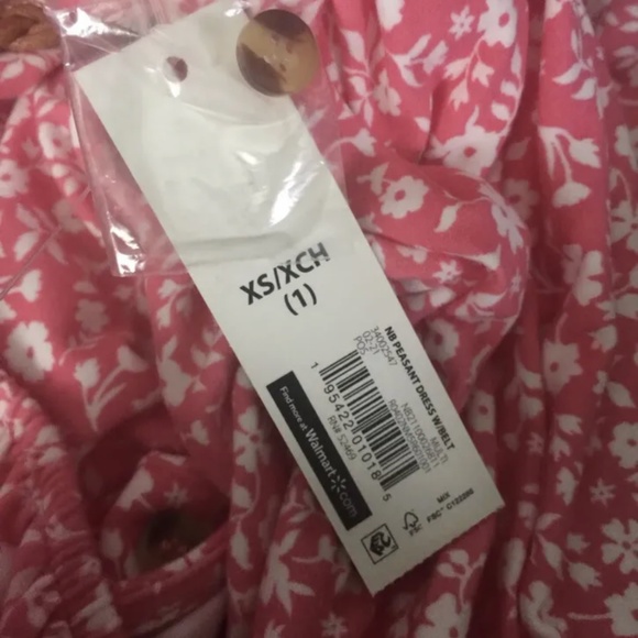 No Boundaries Jrs Peasant Pink Combo Dress With Belt XS (1) - Picture 6 of 9